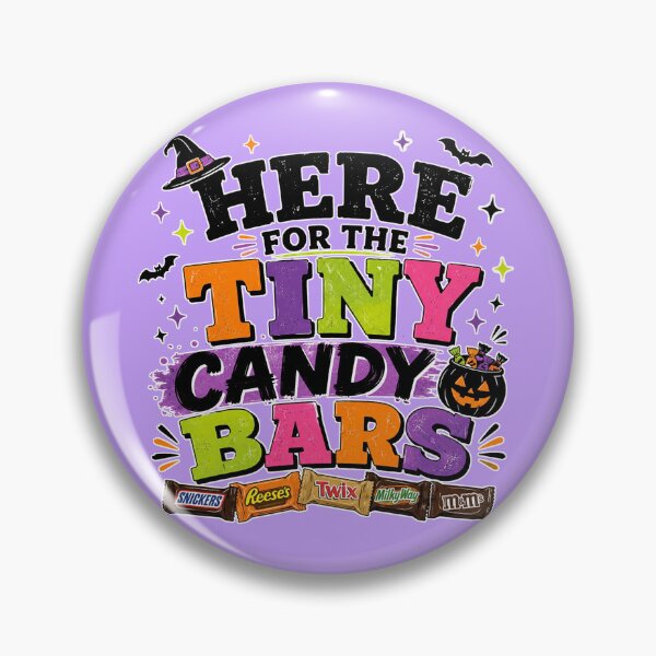 Item preview, Here for the Tiny Candy Bars | Funny Halloween Trick or Treat Typography Design designed and sold by TheStephanieRome.
