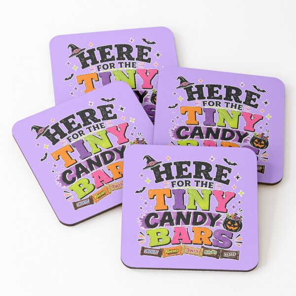 Item preview, Here for the Tiny Candy Bars | Funny Halloween Trick or Treat Typography Design designed and sold by TheStephanieRome.