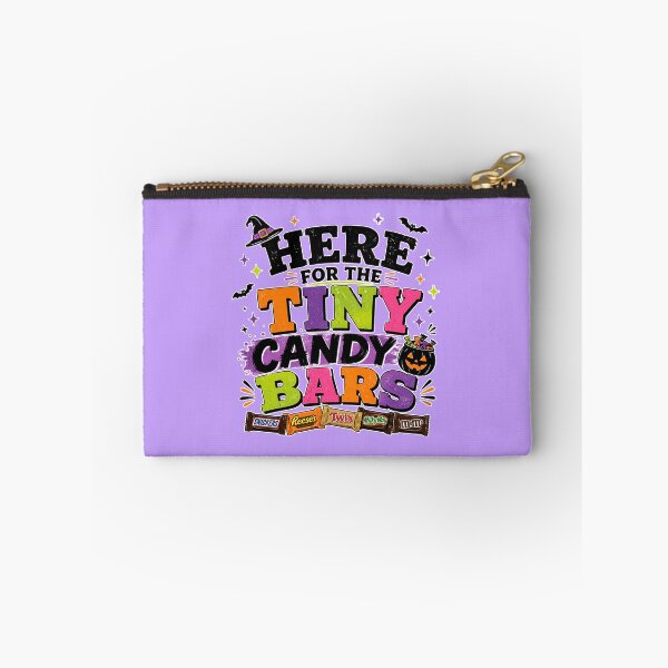 Item preview, Here for the Tiny Candy Bars | Funny Halloween Trick or Treat Typography Design designed and sold by TheStephanieRome.
