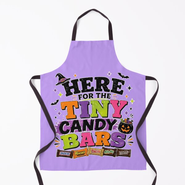 Item preview, Here for the Tiny Candy Bars | Funny Halloween Trick or Treat Typography Design designed and sold by TheStephanieRome.