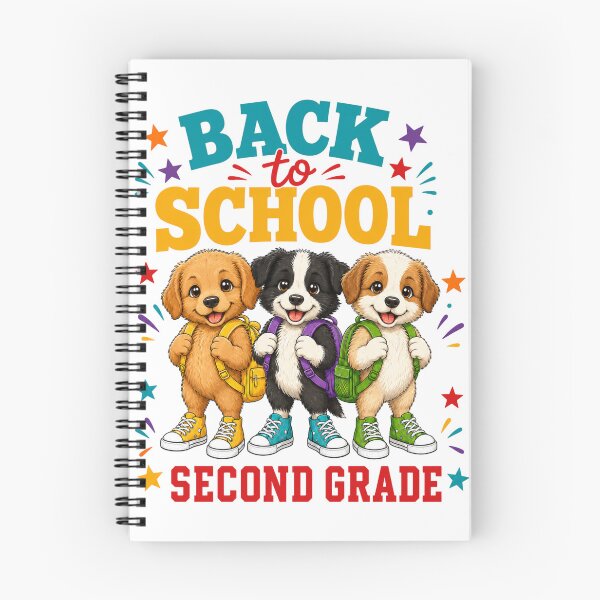 Item preview, Cute Dogs Back To School Second Grade Retro designed and sold by ElcastDesigns.