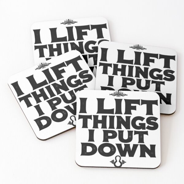 Item preview, I Lift Things I Put Down Funny Gym Workout Fitness Weightlifting Humor T-Shirt designed and sold by Tee-Pulse.
