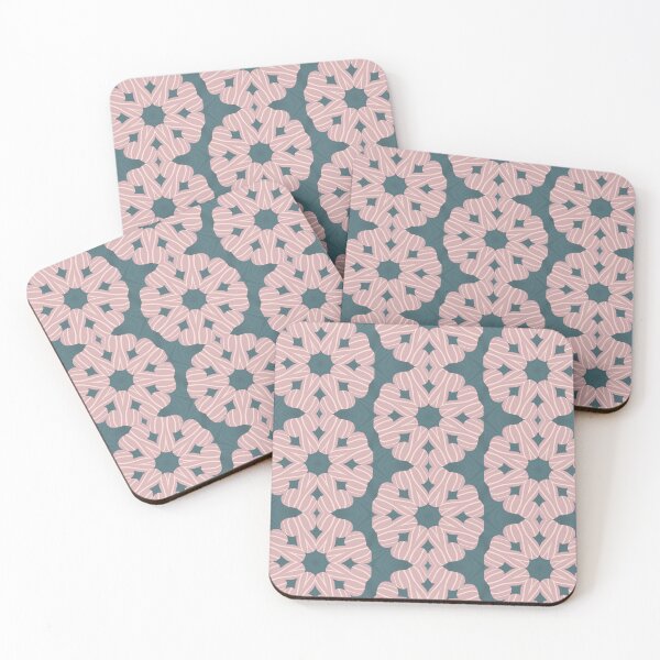 Item preview, Soft Flattering Pink and Blue-Green Pattern designed and sold by Ever-Shop.