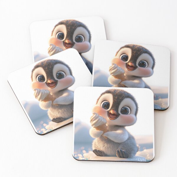 Item preview, Cute Baby Penguin with Ice Cream designed and sold by Helenaphotoart.