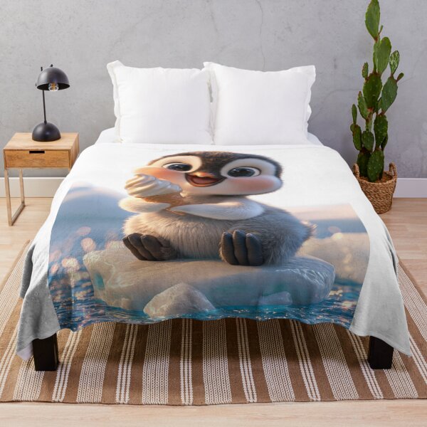 Item preview, Cute Baby Penguin with Ice Cream designed and sold by Helenaphotoart.