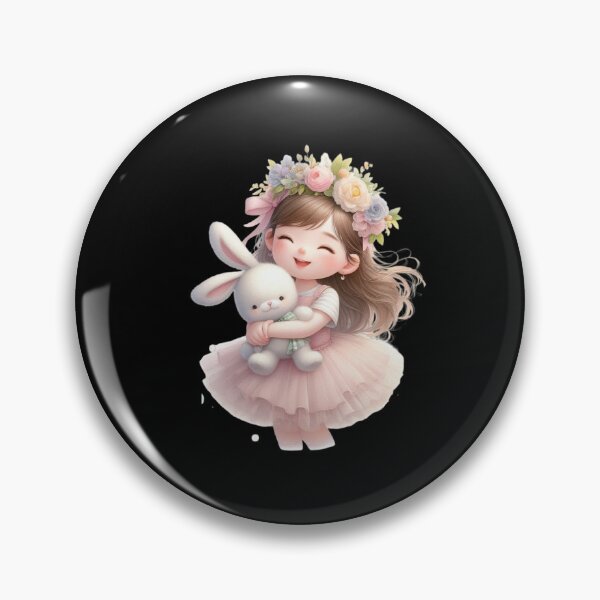 Item preview, Joyful Girl with Bunny Toy designed and sold by Codavid85.