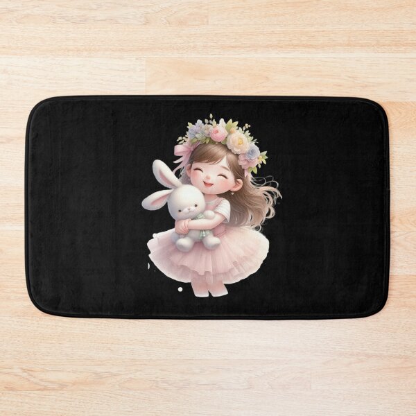 Item preview, Joyful Girl with Bunny Toy designed and sold by Codavid85.
