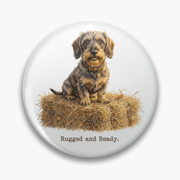 Item preview, Wire Haired Dachshund Rugged Farm Portrait Design designed and sold by jgoteiner.
