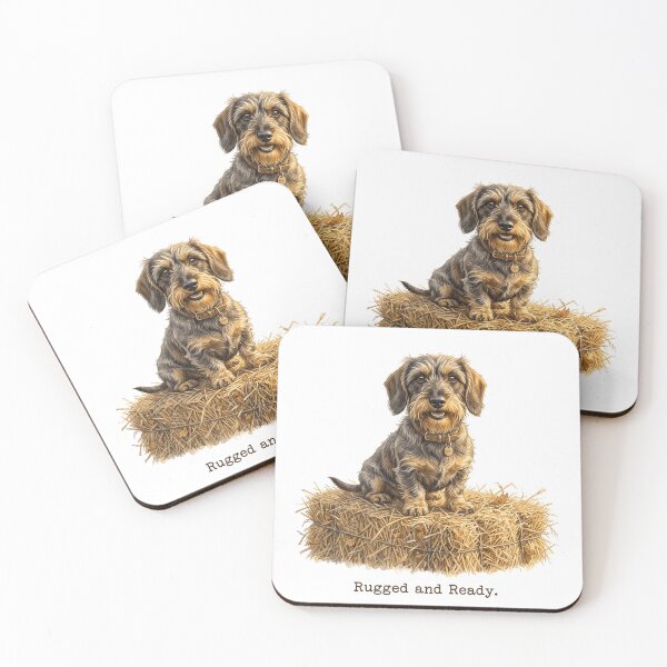Item preview, Wire Haired Dachshund Rugged Farm Portrait Design designed and sold by jgoteiner.