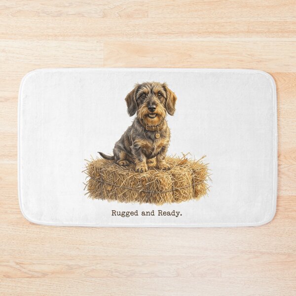 Item preview, Wire Haired Dachshund Rugged Farm Portrait Design designed and sold by jgoteiner.