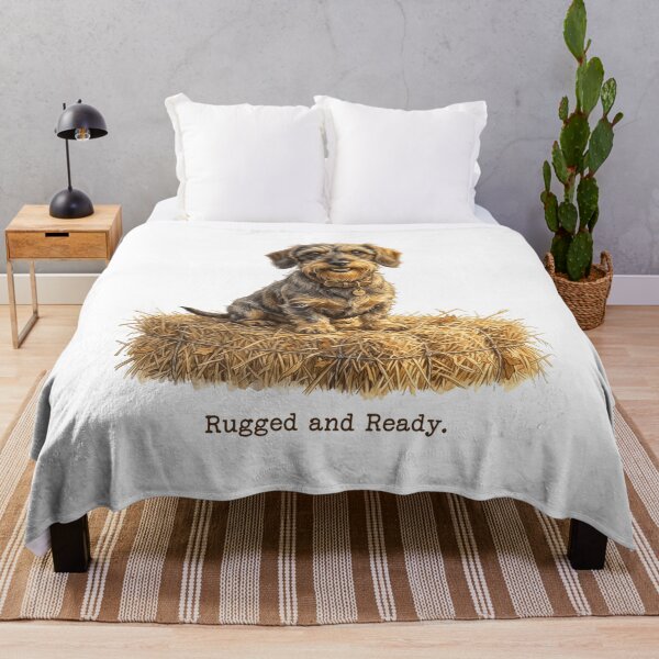 Item preview, Wire Haired Dachshund Rugged Farm Portrait Design designed and sold by jgoteiner.