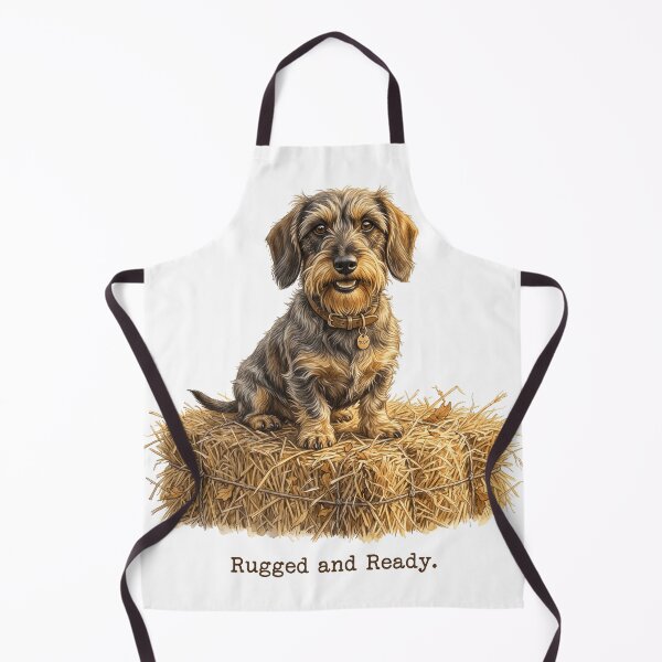 Item preview, Wire Haired Dachshund Rugged Farm Portrait Design designed and sold by jgoteiner.