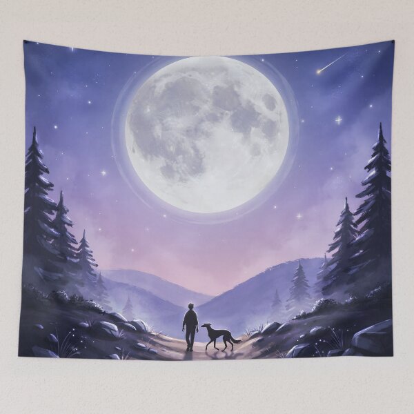 Item preview,  Under the Moon with My Dog designed and sold by Petsthetic.