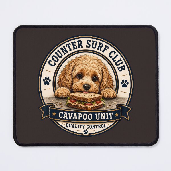 Item preview, Counter Surfing Club - Cavapoo Unit - Quality Control/Funny Cavapoo Dog Badge Logo designed and sold by Halejo68.