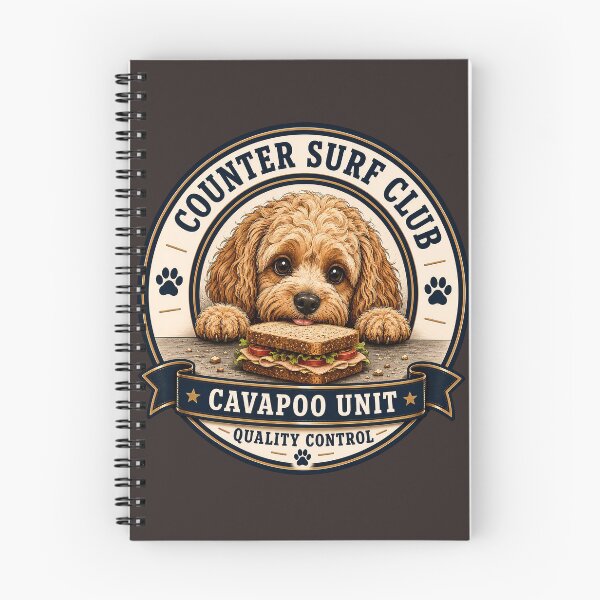 Item preview, Counter Surfing Club - Cavapoo Unit - Quality Control/Funny Cavapoo Dog Badge Logo  designed and sold by Halejo68.
