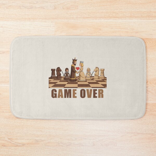 Item preview, Game Over Chess King Queen Marriage Couple Funny Board Game Graphic designed and sold by KiwiRider.