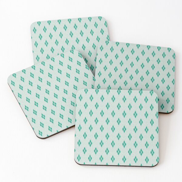 Item preview, Teal Green Diamonds on Light Green Background with Texture designed and sold by Hanna McCown.