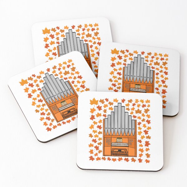 Item preview, Fall Church Organ With Leaves, Organist Musician Autumn designed and sold by doodlerob.