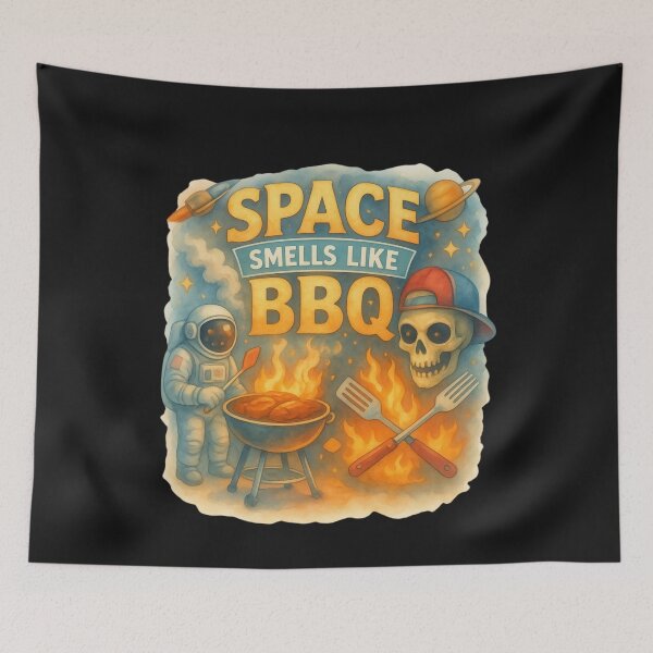 Item preview, Space Smells Like BBQ | Funny Cosmic Astronaut Sci-Fi designed and sold by Genius Geek.