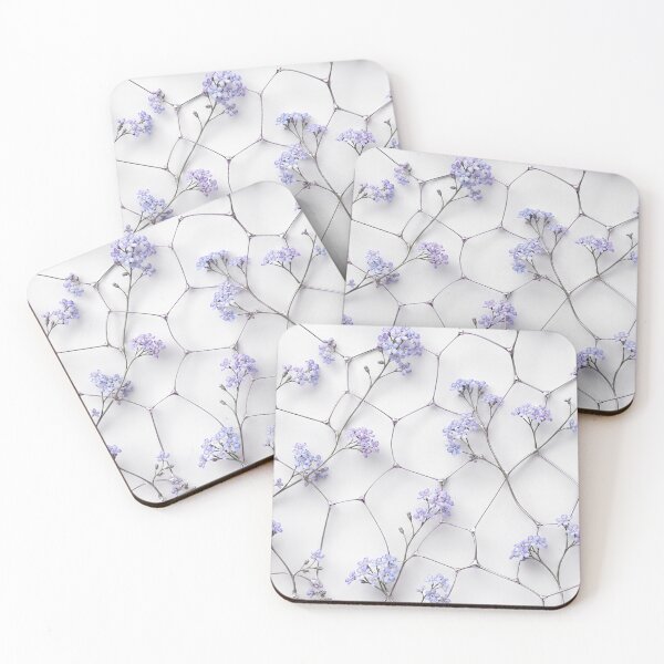 Item preview, Delicate Purple Floral Geometric Lattice Pattern designed and sold by IntelliMindDesigns.