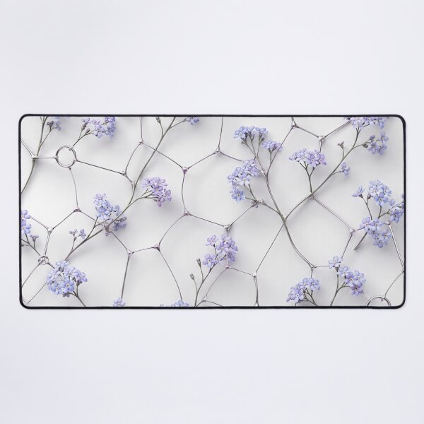 Item preview, Delicate Purple Floral Geometric Lattice Pattern designed and sold by IntelliMindDesigns.