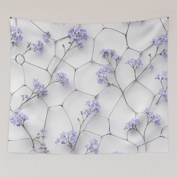 Item preview, Delicate Purple Floral Geometric Lattice Pattern designed and sold by IntelliMindDesigns.