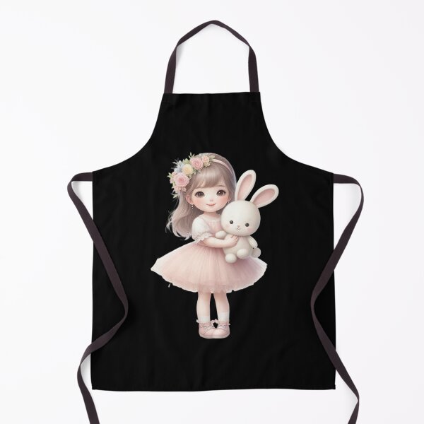 Item preview, Cute Girl with Rabbit Toy designed and sold by Codavid85.