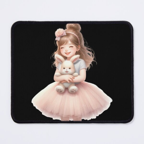 Item preview, Smiling Girl Hugging Bunny designed and sold by Codavid85.