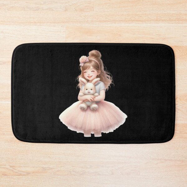 Item preview, Smiling Girl Hugging Bunny designed and sold by Codavid85.