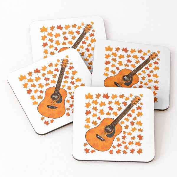 Item preview, Fall Acoustic Guitar With Leaves, Guitarist Musician Autumn designed and sold by doodlerob.