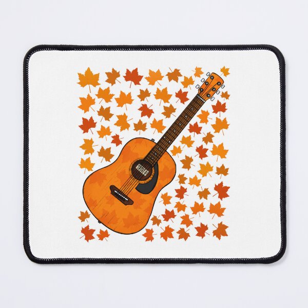 Item preview, Fall Acoustic Guitar With Leaves, Guitarist Musician Autumn designed and sold by doodlerob.