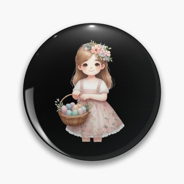 Item preview, Girl with Flower Crown and Basket designed and sold by Codavid85.