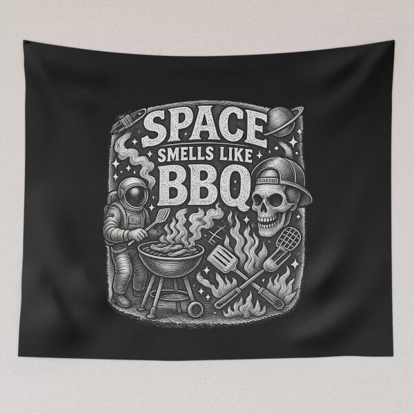 Item preview, Space Smells Like BBQ | Illustration Cosmic Astronaut Sci-Fi designed and sold by Genius Geek.