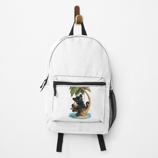 Item preview, Black Panther on a Tropical Palm Swing designed and sold by Helenaphotoart.