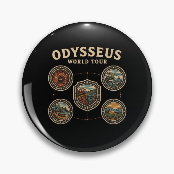 Item preview, Odysseus World Tour Vintage Ancient Greek Travel Parody for Mythology Fans designed and sold by Redgiant87x.
