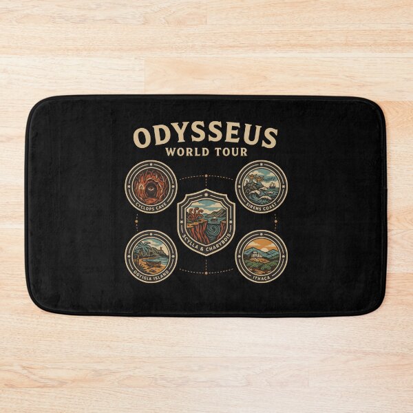 Item preview, Odysseus World Tour Vintage Ancient Greek Travel Parody for Mythology Fans designed and sold by Redgiant87x.