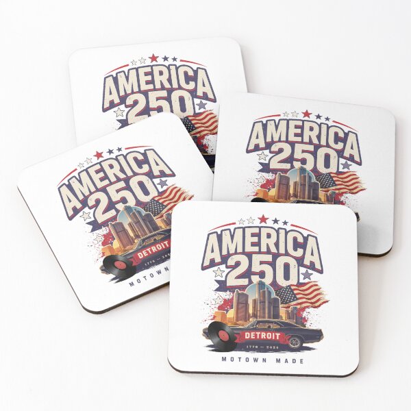 Item preview, America 250 Detroit Motown T-Shirt | Muscle Car Skyline Patriotic 1776-2026 Tee v2 designed and sold by DarylWelsh2024.