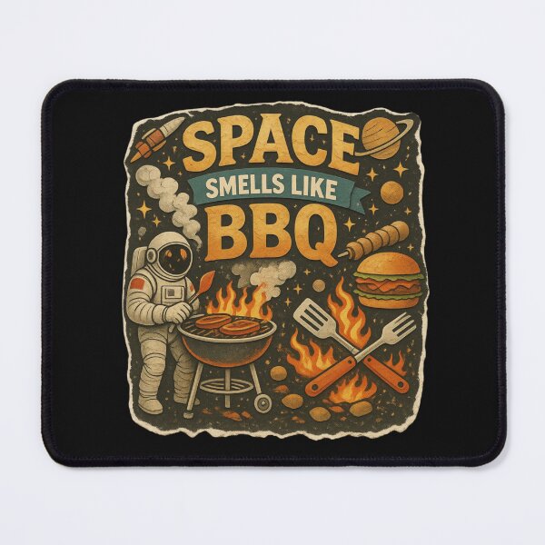 Item preview, Space Smells Like BBQ | Illustration Cosmic Astronaut Sci-Fi designed and sold by Genius Geek.