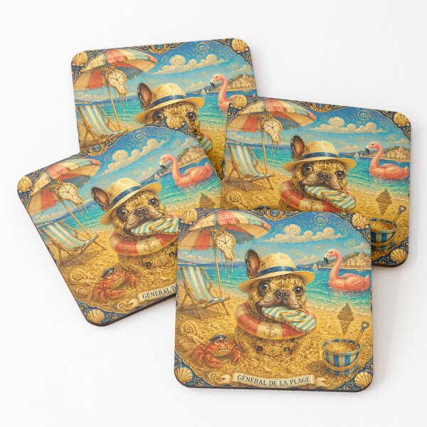 Item preview, Beach General: Golden French Bulldog on Vacation designed and sold by Natalia-Vlad.