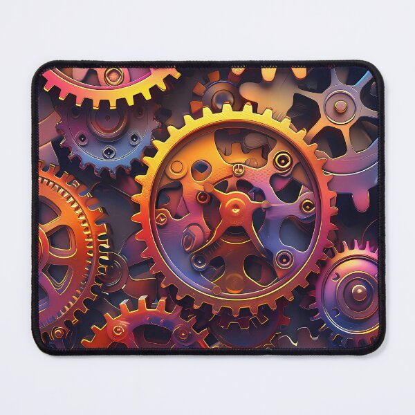 Item preview, Steampunk Neon-Like Colored Hues Mechanical Gears Design designed and sold by DEC02.