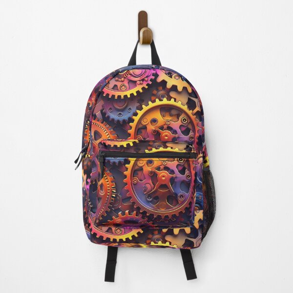 Item preview, Steampunk Neon-Like Colored Hues Mechanical Gears Design designed and sold by DEC02.