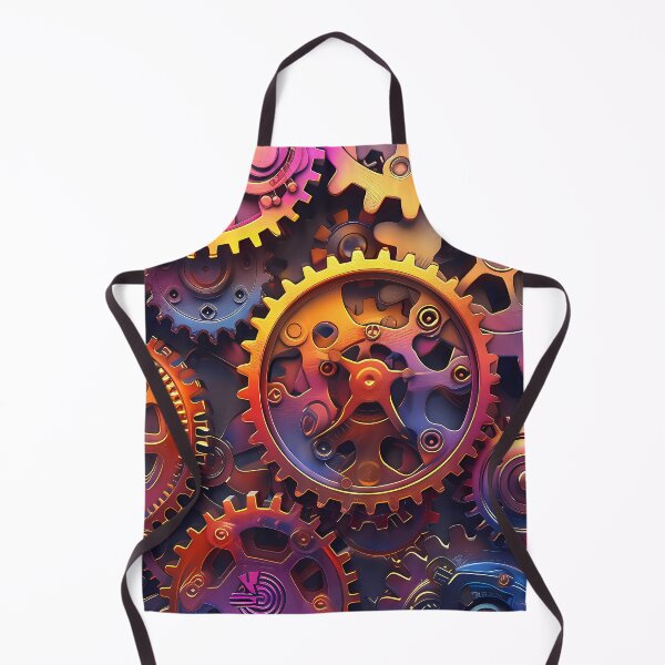 Item preview, Steampunk Neon-Like Colored Hues Mechanical Gears Design designed and sold by DEC02.