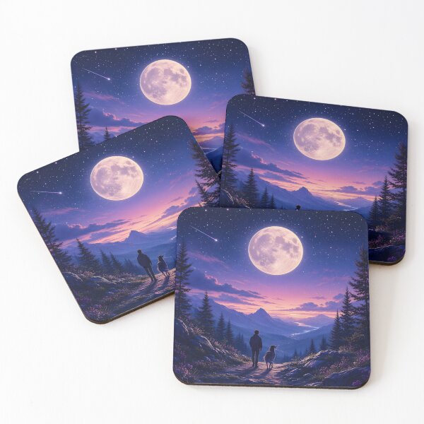 Item preview, Under the Moon with My Dog designed and sold by Petsthetic.