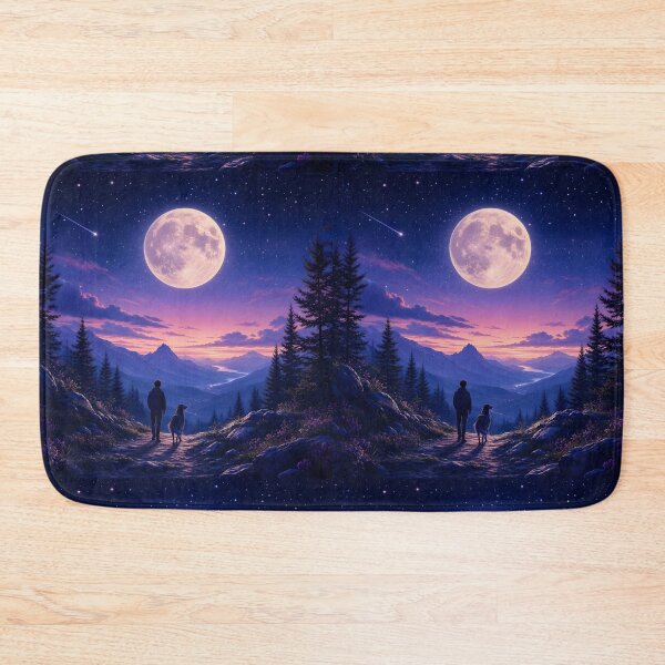Item preview, Under the Moon with My Dog designed and sold by Petsthetic.