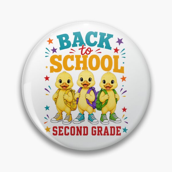 Item preview, Cute Ducks Back To School Second Grade Retro designed and sold by ElcastDesigns.