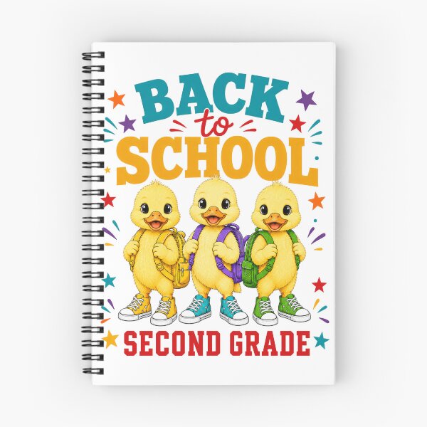 Item preview, Cute Ducks Back To School Second Grade Retro designed and sold by ElcastDesigns.