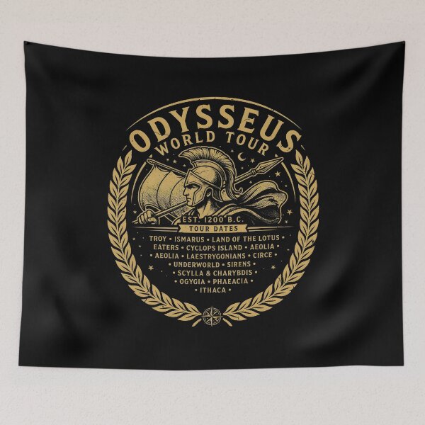 Item preview, Odysseus World Tour Funny Literature Humor for Ancient Greek Lovers designed and sold by Redgiant87x.