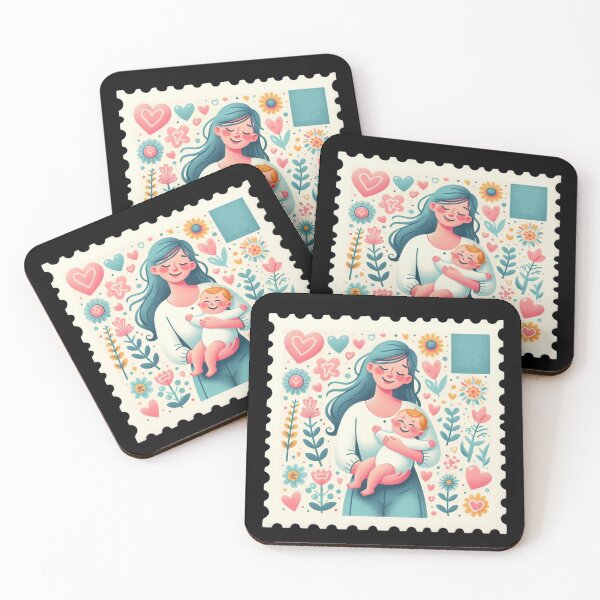 Item preview, Mother Embracing Child Stamp designed and sold by Codavid85.