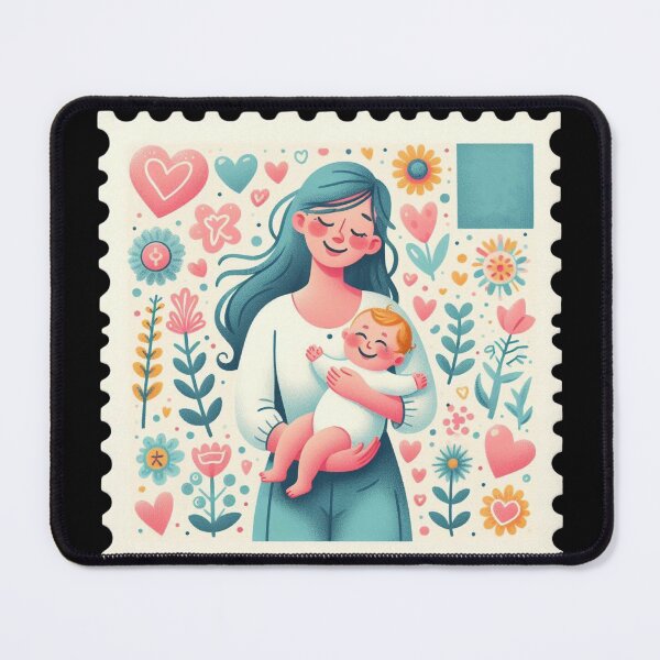 Item preview, Mother Embracing Child Stamp designed and sold by Codavid85.