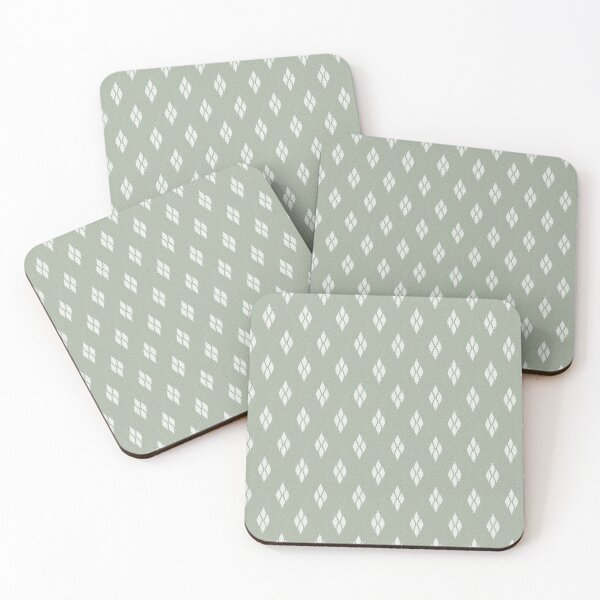 Item preview, White Diamonds on an Sage Background with Texture designed and sold by Hanna McCown.